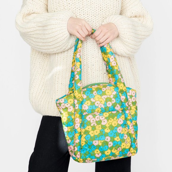 NWOT BAGGU Puffy Mini Tote Flowerbed - Picture 7 of 9